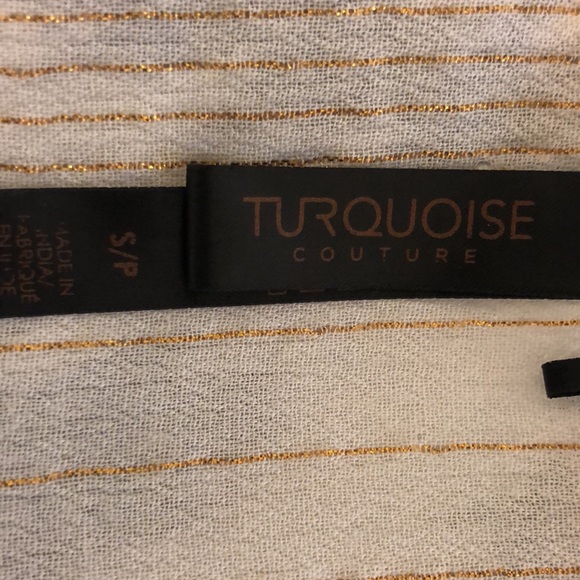 Turquoise couture ladies dress - Picture 6 of 9